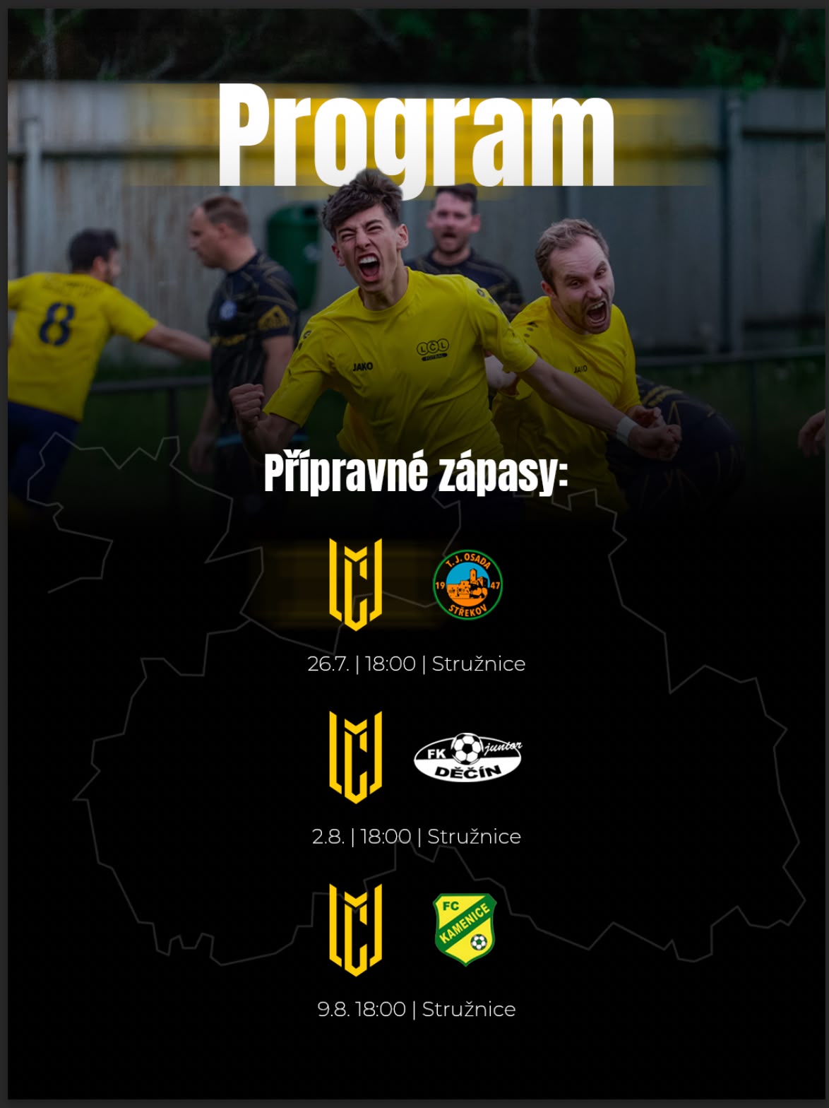 První utkání A týmu se blíží, již tuto neděli.
